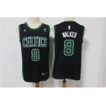 Men's Boston Celtics  #8 Kemba Walker Swingman Authentic Black Basketball Jersey 2021 New（Jordan logo