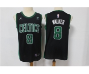 Men's Boston Celtics  #8 Kemba Walker Swingman Authentic Black Basketball Jersey 2021 New（Jordan logo