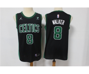 Men's Boston Celtics  #8 Kemba Walker Swingman Authentic Black Basketball Jersey 2021 New（Jordan logo