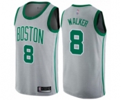 Men's Boston Celtics #8 Kemba Walker Swingman Gray Basketball Jersey - City Edition