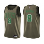 Men's Boston Celtics #8 Kemba Walker Swingman Green Salute to Service Basketball Jersey