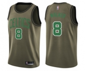 Men's Boston Celtics #8 Kemba Walker Swingman Green Salute to Service Basketball Jersey