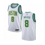 Men's Boston Celtics #8 Kemba Walker Swingman White Basketball Jersey - City Edition