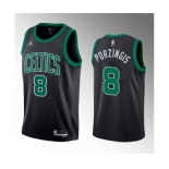 Men's Boston Celtics #8 Kristaps Porzingis Black 2023 Draft Statement Edition Stitched Basketball Jersey