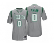 Men's Jayson Tatum Boston Celtics #0 Alternate Gray New Swingman Jersey