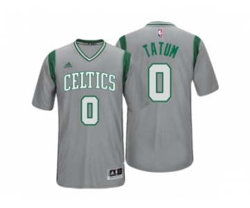 Men's Jayson Tatum Boston Celtics #0 Alternate Gray New Swingman Jersey