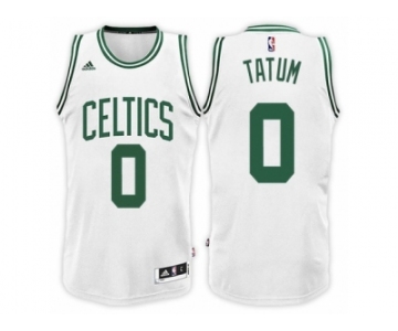 Men's Jayson Tatum Boston Celtics #0 Home White New Swingman Jersey