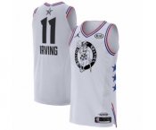 Men's Jordan Boston Celtics #11 Kyrie Irving Authentic White 2019 All-Star Game Basketball Jersey