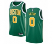 Men's Nike Boston Celtics #0 Jayson Tatum Green Swingman Jersey - Earned Edition