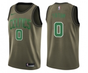 Men's Nike Boston Celtics #0 Jayson Tatum Swingman Green Salute to Service NBA Jersey