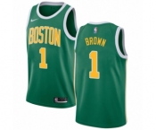 Men's Nike Boston Celtics #1 Walter Brown Green Swingman Jersey - Earned Edition