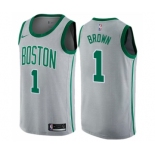 Men's Nike Boston Celtics #1 Walter Brown Swingman Gray NBA Jersey - City Edition