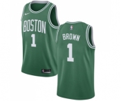 Men's Nike Boston Celtics #1 Walter Brown Swingman Green(White No.) Road NBA Jersey - Icon Edition