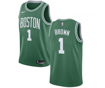 Men's Nike Boston Celtics #1 Walter Brown Swingman Green(White No.) Road NBA Jersey - Icon Edition