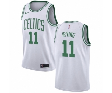 Men's Nike Boston Celtics #11 Kyrie Irving Authentic White NBA Jersey - Association Edition