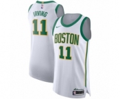 Men's Nike Boston Celtics #11 Kyrie Irving Authentic White NBA Jersey - City Edition