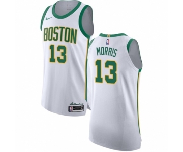 Men's Nike Boston Celtics #13 Marcus Morris Authentic White NBA Jersey - City Edition