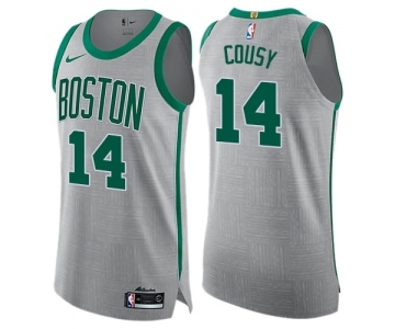 Men's Nike Boston Celtics #14 Bob Cousy Authentic Gray NBA Jersey - City Edition