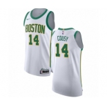 Men's Nike Boston Celtics #14 Bob Cousy Authentic White NBA Jersey - City Edition