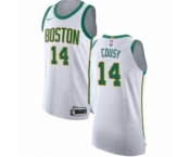 Men's Nike Boston Celtics #14 Bob Cousy Authentic White NBA Jersey - City Edition