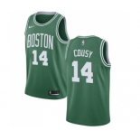 Men's Nike Boston Celtics #14 Bob Cousy Swingman Green(White No.) Road NBA Jersey - Icon Edition