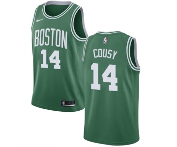 Men's Nike Boston Celtics #14 Bob Cousy Swingman Green(White No.) Road NBA Jersey - Icon Edition