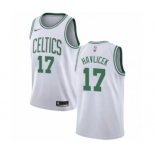 Men's Nike Boston Celtics #17 John Havlicek Authentic White NBA Jersey - Association Edition