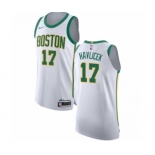 Men's Nike Boston Celtics #17 John Havlicek Authentic White NBA Jersey - City Edition