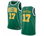 Men's Nike Boston Celtics #17 John Havlicek Green Swingman Jersey - Earned Edition