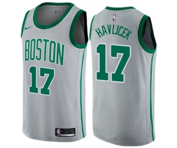 Men's Nike Boston Celtics #17 John Havlicek Swingman Gray NBA Jersey - City Edition