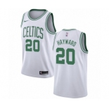 Men's Nike Boston Celtics #20 Gordon Hayward Authentic White NBA Jersey - Association Edition