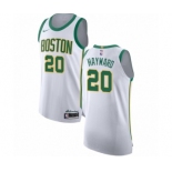 Men's Nike Boston Celtics #20 Gordon Hayward Authentic White NBA Jersey - City Edition