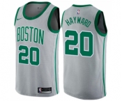 Men's Nike Boston Celtics #20 Gordon Hayward Swingman Gray NBA Jersey - City Edition