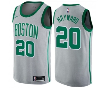 Men's Nike Boston Celtics #20 Gordon Hayward Swingman Gray NBA Jersey - City Edition