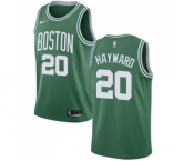 Men's Nike Boston Celtics #20 Gordon Hayward Swingman Green(White No.) Road NBA Jersey - Icon Edition