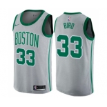 Men's Nike Boston Celtics #33 Larry Bird Swingman Gray NBA Jersey - City Edition