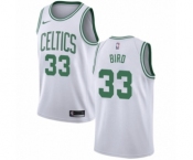 Men's Nike Boston Celtics #33 Larry Bird Swingman White NBA Jersey - Association Edition