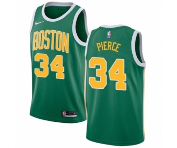 Men's Nike Boston Celtics #34 Paul Pierce Green Swingman Jersey - Earned Edition