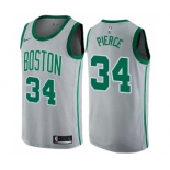 Men's Nike Boston Celtics #34 Paul Pierce Swingman Gray NBA Jersey - City Edition