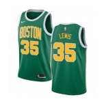 Men's Nike Boston Celtics #35 Reggie Lewis Green Swingman Jersey - Earned Edition