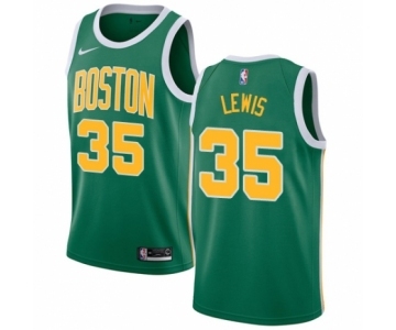 Men's Nike Boston Celtics #35 Reggie Lewis Green Swingman Jersey - Earned Edition