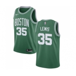 Men's Nike Boston Celtics #35 Reggie Lewis Swingman Green(White No.) Road NBA Jersey - Icon Edition