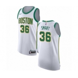 Men's Nike Boston Celtics #36 Marcus Smart Authentic White NBA Jersey - City Edition