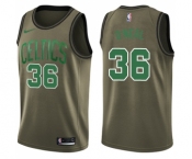 Men's Nike Boston Celtics #36 Shaquille O'Neal Swingman Green Salute to Service NBA Jersey