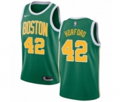 Men's Nike Boston Celtics #42 Al Horford Green Swingman Jersey - Earned Edition