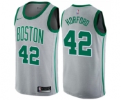 Men's Nike Boston Celtics #42 Al Horford Swingman Gray NBA Jersey - City Edition