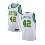 Men's Nike Boston Celtics #42 Al Horford Swingman White NBA Jersey - City Edition