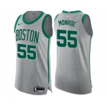 Men's Nike Boston Celtics #55 Greg Monroe Authentic Gray NBA Jersey - City Edition