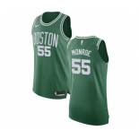 Men's Nike Boston Celtics #55 Greg Monroe Authentic Green(White No.) Road NBA Jersey - Icon Edition