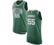 Men's Nike Boston Celtics #55 Greg Monroe Authentic Green(White No.) Road NBA Jersey - Icon Edition